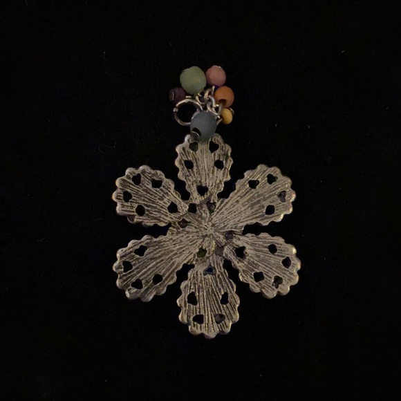 Boho Beaded Flower Pendant - Picture 3 of 6